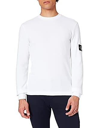 Calvin Klein Casual-oberhemd Monogram Badge Shirt in Weiß für Herren Herren Bekleidung T-Shirts Kurzarm T-Shirts 