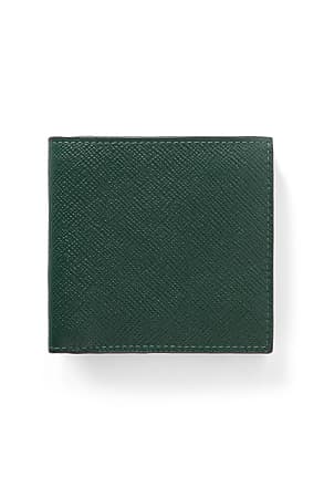 Smythson  Navy Panama Leather Slim Currency Wallet – Baltzar