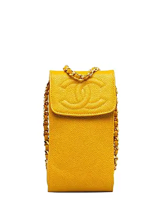 CHANEL Pre-Owned 1998 CC stitch Vanity two-way handbag - Yellow