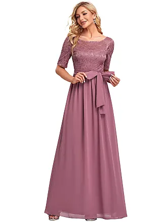 EVER-PRETTY Plus Leaf Sequin Bodice Mesh Prom Dress