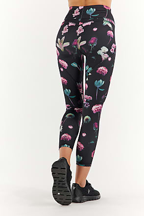 Floral Print Holiday Beach Running Workout Leggings Tummy Control Sport Trousers Celucke Women's High Waist Yoga Pants
