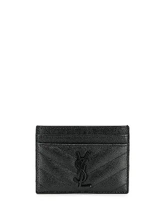 Saint Laurent Bill Clip With Card Case In Grain De Poudre Embossed