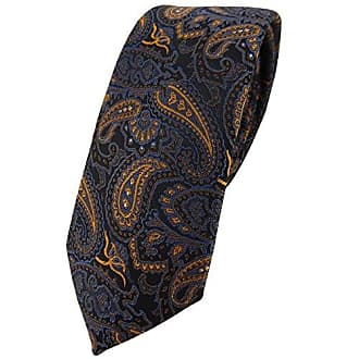 TigerTie étroit Designer cravate en orange noir anthracite rayé Tie 