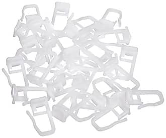 White Plastic GARDINIA Rollers With Clip For GE And P2U Curtain Rod Models Pack of 20 