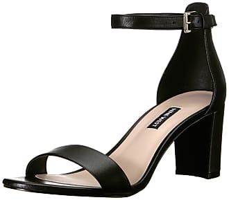 Nine West Womens Pruce Heeled Sandal, Black Nappa, 9.5