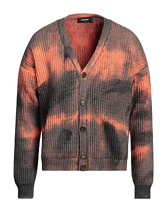 Dsquared2 logo-print bleached-effect cardigan - Purple