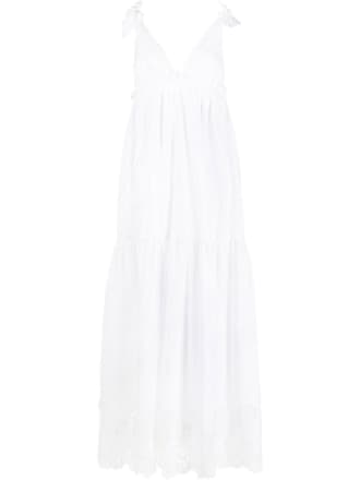 P.A.R.O.S.H. lace-embellished maxi dress - women - Cotton - S - White