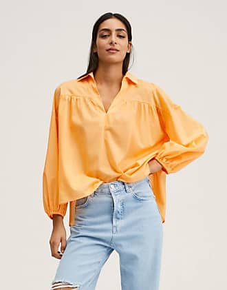 Blusa satinata increspata Mango Donna Abbigliamento Bluse e tuniche Bluse 