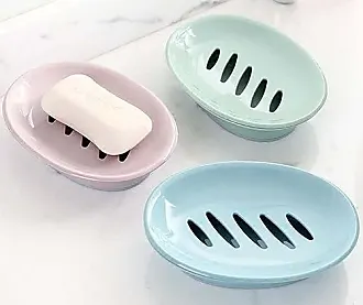Self Draining Soap Dishes, 3 Pcs Silicone Soap Saver, Waterfall Drainer  Soap Holder for Bathroom, Extend Soap Life, Keep Soap Bars Dry Clean & Easy