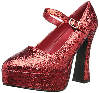 Ellie Shoes Womens 557 Eden G Glitter Maryjane Platform Pump, Red Glitter, 7 M US