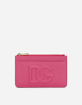 Dolce & Gabbana Leder Mittelgroßes Kartenetui aus Kalbsleder mit DG-Logo in Pink Damen Accessoires Handyhüllen 
