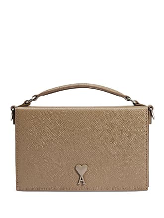 AMI Lunch Box Leather Bag - Neutrals