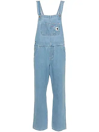 Women's Juniors Rolled Cuffs Ankle Length Distressed Denim Overalls