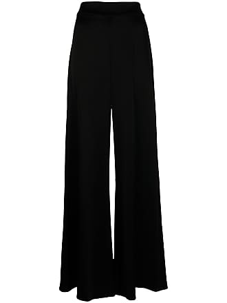 Alice & Olivia flared wide-leg trousers - women - Triacetate/Polyester - 10 - Black