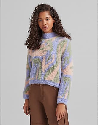 Rabatt 75 % Bershka Pullover DAMEN Pullovers & Sweatshirts Pullover Chenille Braun S 
