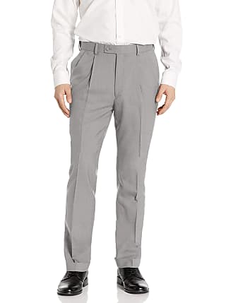 Louis Raphael Rosso Mens Big-Tall Flat Front Easy Care Dress Pant with Hidden Flex Waistband