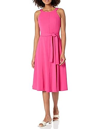 Tommy Hilfiger Womens Chiffon Paisley Midi, Hot Pink, 4