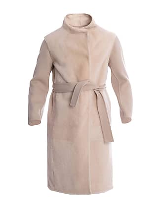 Short wool coat di Yves Salomon in Neutro Donna Abbigliamento da Cappotti da Giacconi e cappotti corti 