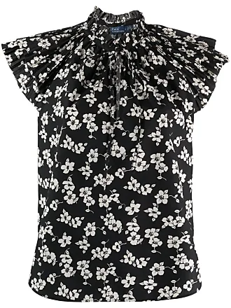 POLO RALPH LAUREN Evee ruffled floral-print cotton-voile wrap blouse