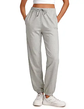 CRZ YOGA Cotton Fleece Lined Sweatpants Womens 28 Inches High Waisted  Jogger 