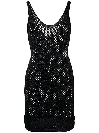 Bimba & Lola crochet-design mini-dress - women - Polyester - S - Black