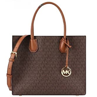 Michael Kors Mirella MD EW Logo Tote Bag bundled with Large Continental  Wallet and Purse Hook