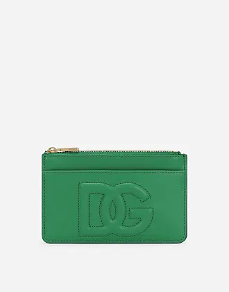 Women's Green Leather Wallet Luxury Puffy Folding Card 