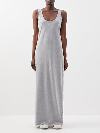 Draped jersey dress - Light grey marl - Ladies