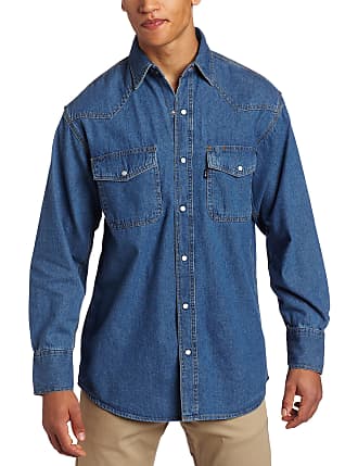 Joe's USA 6.5-Ounce Long Sleeve Denim Shirts in Sizes XS-6XL 