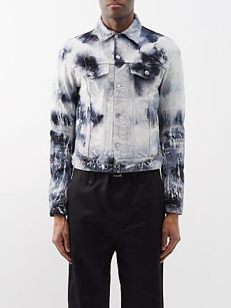 Amiri Paint Splatter Denim Longsleeve Shirt, Mens Size XL Black