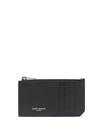 SAINT LAURENT Monogramme quilted textured-leather cardholder - Women - Black Wallets and Cardholders
