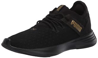 puma all black running shoes