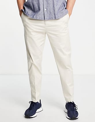 mens white tapered chinos