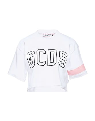 T-shirt with logo print Gcds en coloris Blanc Femme Vêtements Tops T-shirts 