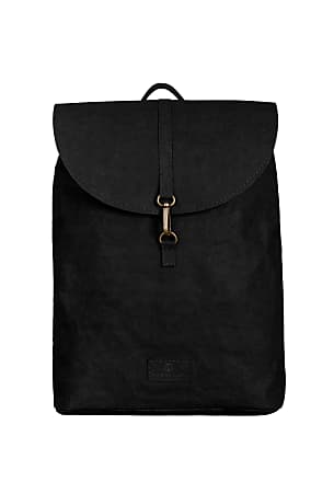 Rucksack schwarz Leder Made in Italy Damen Rucksacktasche Schultertasche OTF600S