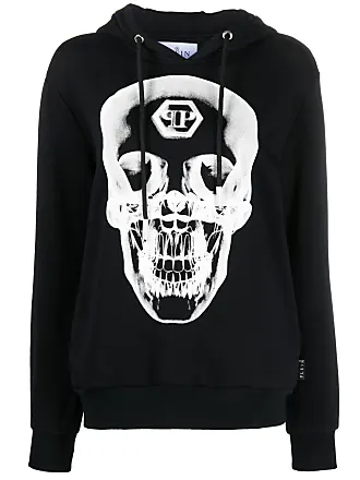 Philipp Plein skull-print crystal-embellished hoodie - Black