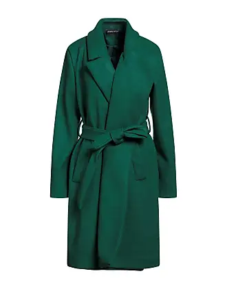 NECHOLOGY Petite Jackets Woman Artificial Wool Coat Lapel Elegant Blend  Slim Female Long Coat Womens Hiking Jacket Green Large 