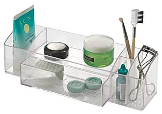 iDesign Plastic High Rise Medicine Cabinet Organizer, The Med+ Collection  12 x 3 x 5.25, Clear