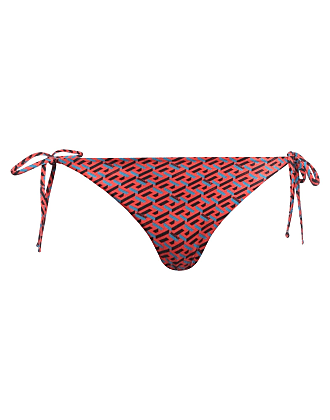 Versace Greca Triangle Bikini Top in Red