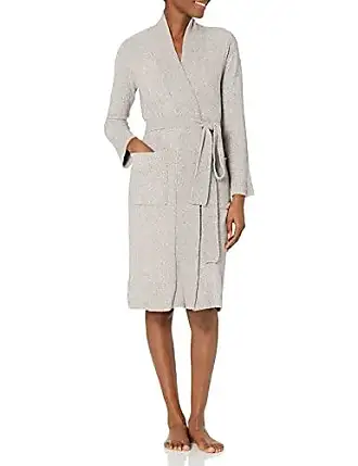 Barefoot Dreams CozyChic Ribbed Hooded Robe, Silver Ice, 1