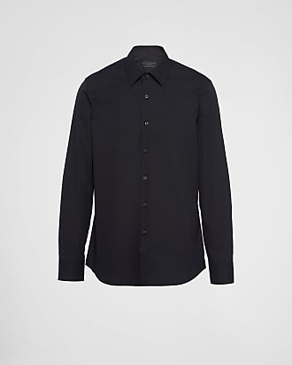 PRADA 14AW Black X Blue Bicolor Shirt | www.unimac.az