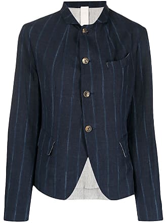 Forme Dexpression stripe-print single-breasted blazer - women - Linen/Flax/Cotton - 42 - Blue