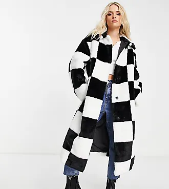 ASOS DESIGN - Pelliccia sintetica lunga oversize grigia