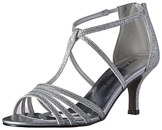 Easy Street Womens Gaze Dress Sandal, Silver Glitter, 7.5 N US