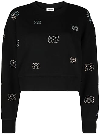 SANDRO floral-print Pullover Hoodie - Farfetch