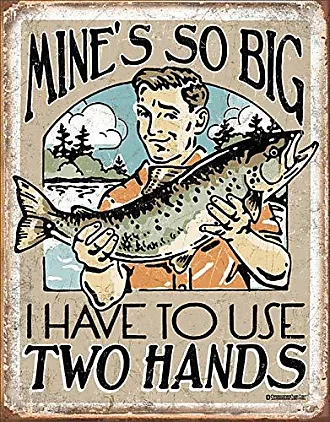 Lunker's Lures Bait and Tackle Distressed Retro Vintage Tin Sign:  .ca: Home & Kitchen