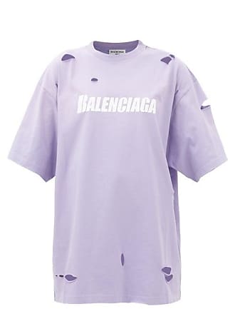 distressed-effect cotton T-shirt, Balenciaga