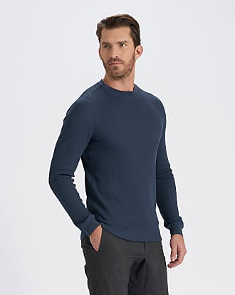 Strathtay Navy BFL Crew Neck Pullover Sweater