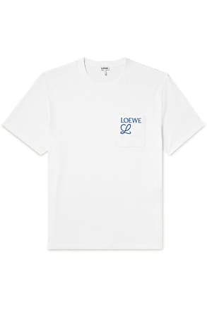 LOEWE - Logo-Embroidered Cotton-Jersey T-Shirt - Gray Loewe