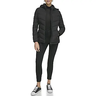 Calvin Klein Performance Women's Hooded Jacket with Side Snaps, Trans CAMO  Black, XX-Large at  Women's Clothing store